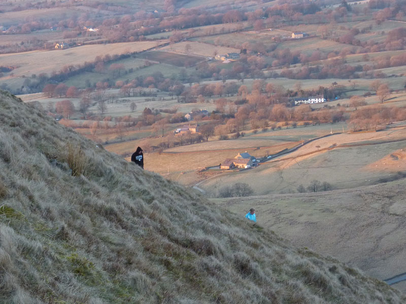 Walkers on Pendle Steps